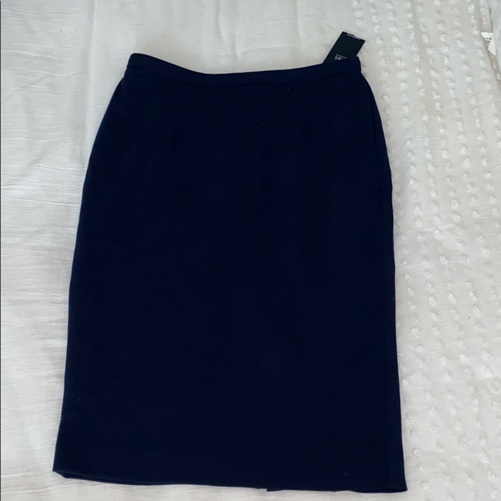 Navy tailored skirt